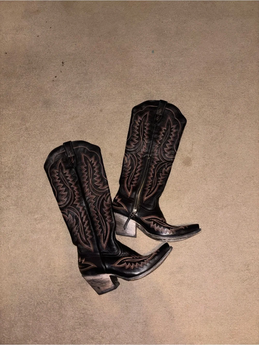 Ariat Casanova Women’s Black Western Over-the-Knee Leather Boots Size 11